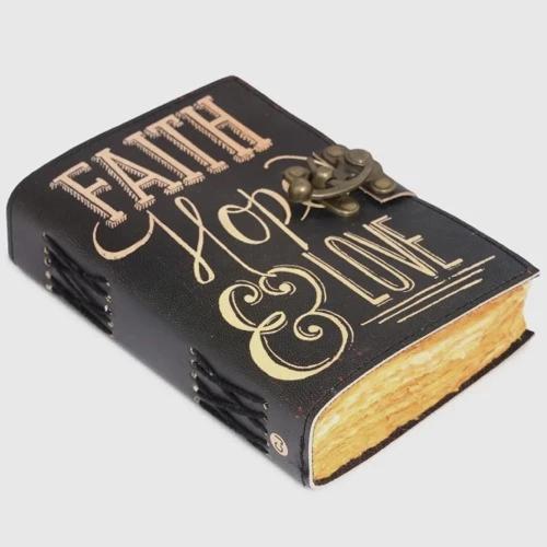 Faith, Hope & Love Leather Journal | A Chronicle of the Heart - Image 4