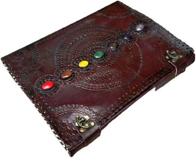 7 Chakra Embossed Leather Grimoire | Codex of Aligned Energy - Image 2