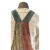 Plain & Striped Patchwork Cotton Overalls With Open Bottom Earth Tones S-XXL VTrendz