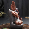 Hand with Crystal LED Ceramic Backflow Incense Holder Waterfall Incense Burner, Reflux Burner, Handmade Ceramic, Home Decor for Meditation, Mini-Zen Experience VTrendz