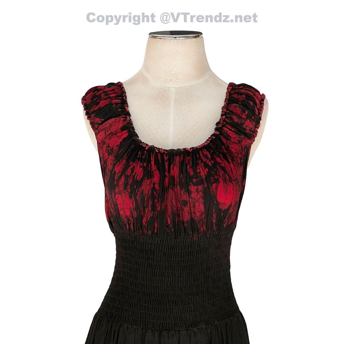 Long 8-Kali Embroidered Maxi Dress with Stretch Sleeves - Image 15