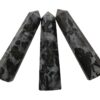 Indigo Gabbro Tower Wand Natural Indigo Stone For Healing Stone for Creativity, Intuition & Protection, Meditation Crystal Healing Grid Reiki Metaphysical Energy 2 - 3 Inch VTrendz