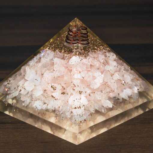 Rose Quartz Orgonite Pyramid: The Gentle Heart Protector (2-Inch)
