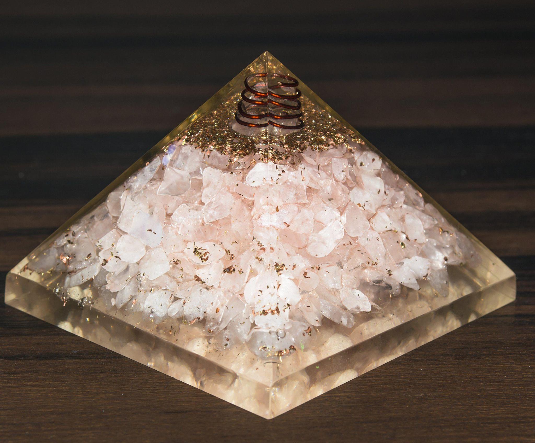 Rose Quartz Orgonite Pyramid: The Gentle Heart Protector (2-Inch)