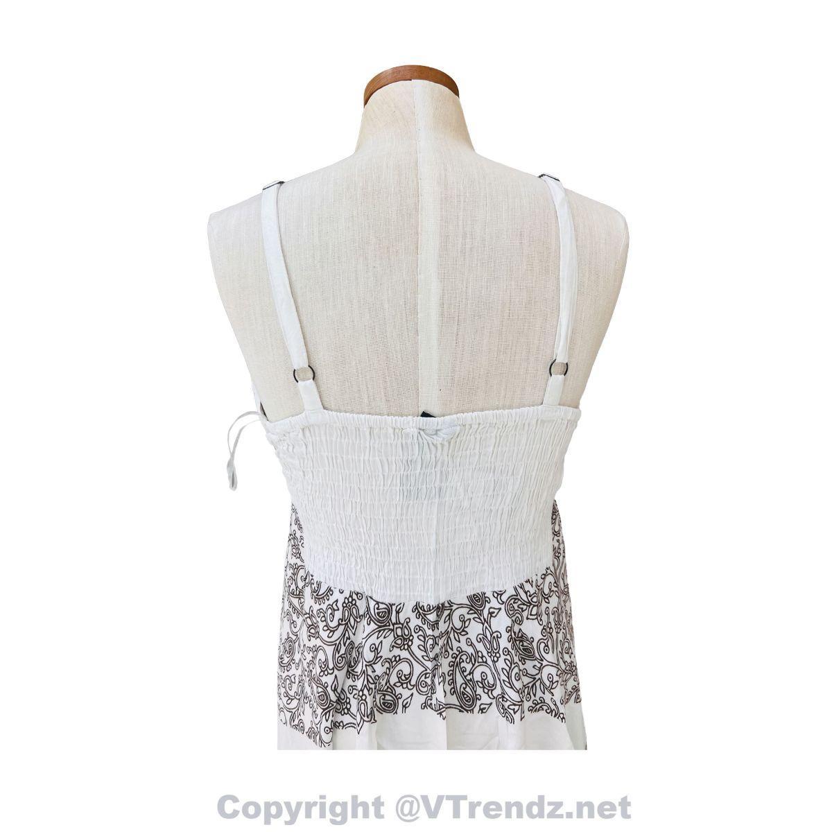 Batik Printed Short Scarf Dress with Adjustable Straps and Stretchable Back - Image 26