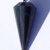Black Tourmaline Chakra Beads 12 faceted Pendulum 3-in-1 pendulum, bracelet, pendant - Image 2