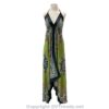 Jamawar Scarf Dress Dori with Halter Neck & Back Ties VTrendz