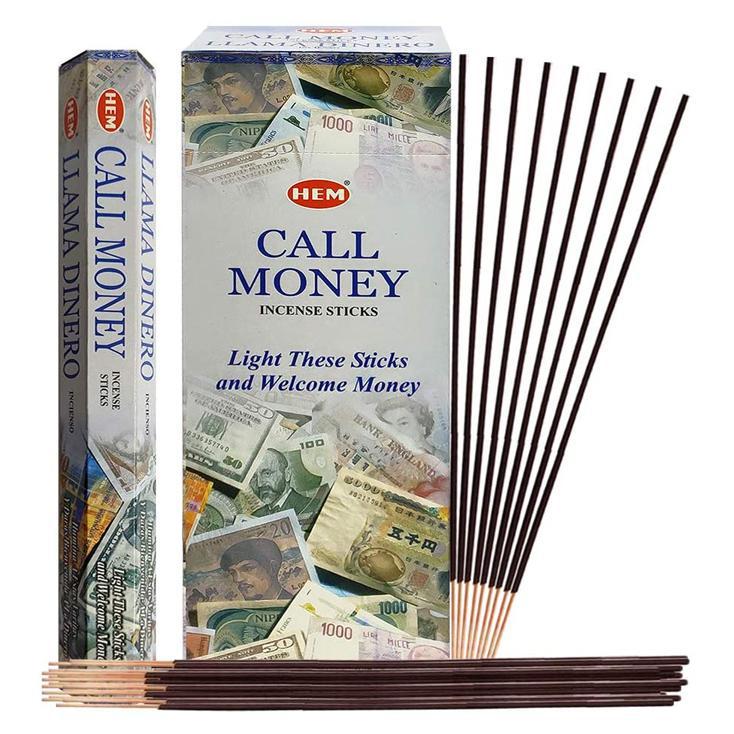 HEM Call Money Incense Sticks for Wealth Attraction and Prosperity Rituals