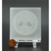 Selenite Engraved Charging Plate Coaster for Crystal Cleansing & Manifestation 3x3 Inch VTrendz