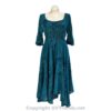 Long Sleeves Victorian Style Corset Dress with Georgette Lace & Threadwork VTrendz