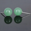 Green Aventurine 10mm Round Natural Crystal Studs Earrings - Image 2