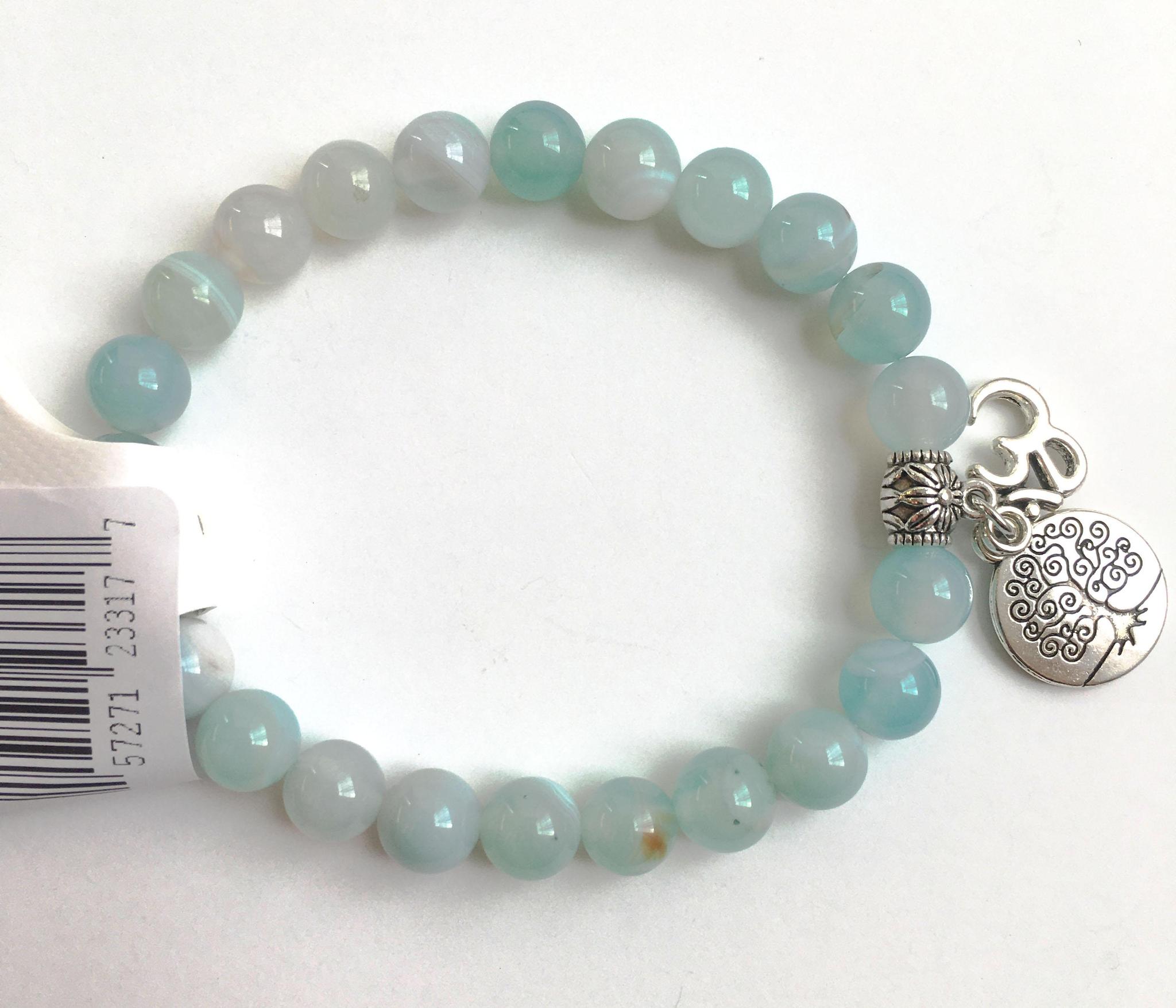 Blue Aqua Chalcedony Natural Stone Bracelet: The Speaker’s Stillness & Serene Flow - Image 2
