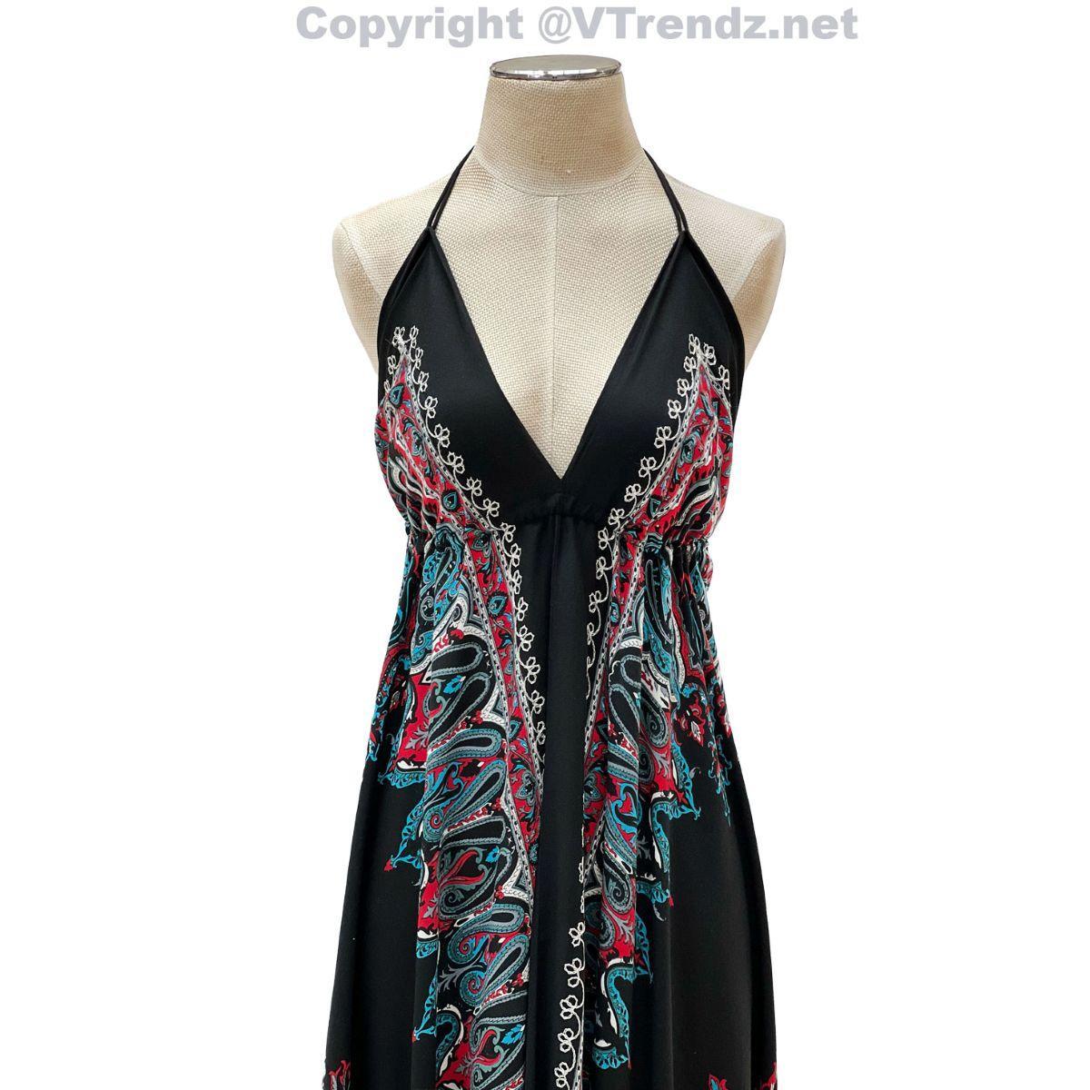 Jamawar Scarf Dress Dori with Halter Neck & Back Ties - Image 16