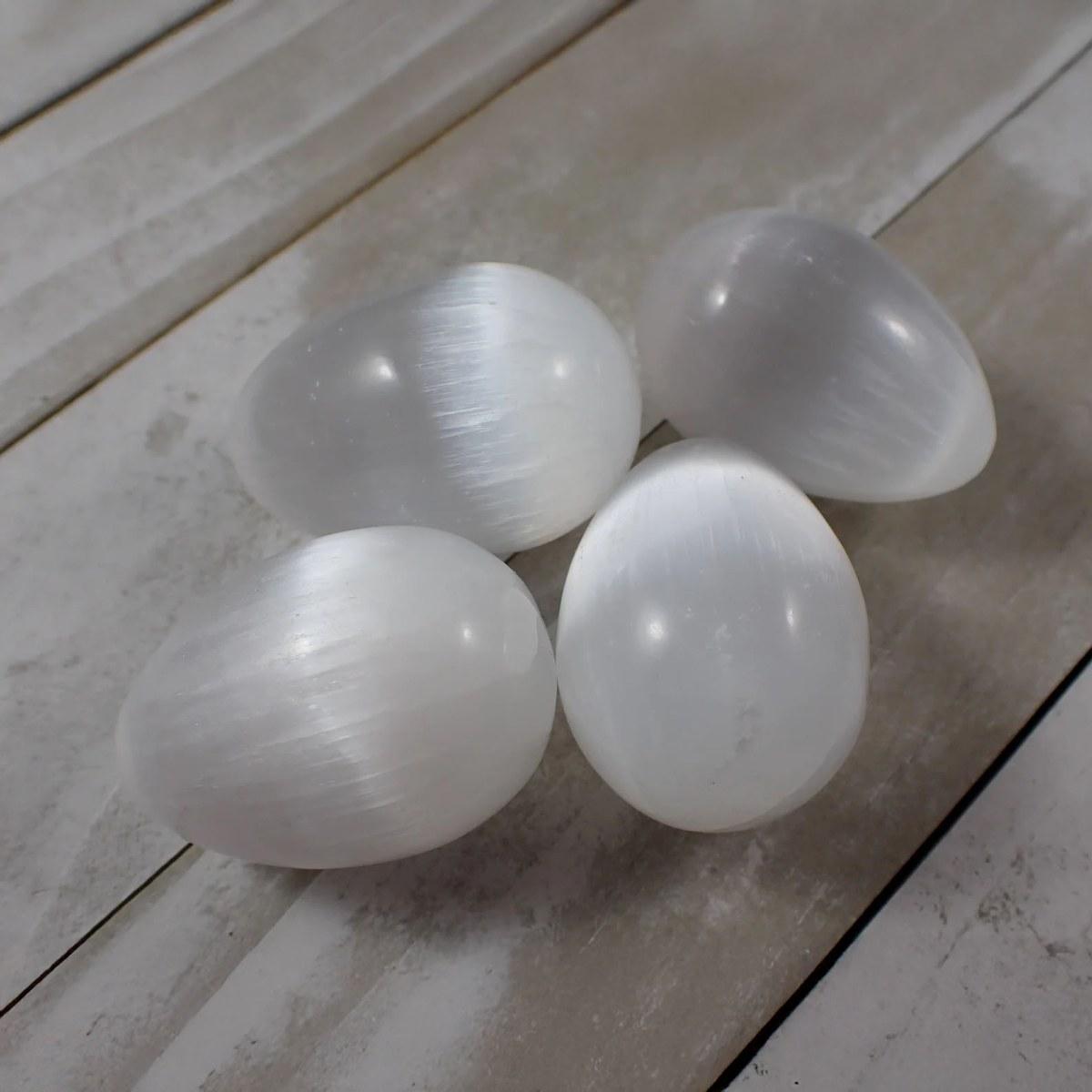 Selenite Egg: Crystalline Shield for Fertility, New Beginnings & Auric Transmutation (2.75 Inch) - Image 2