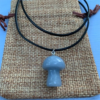 Blue Aventurine Mushroom Carved Pendant Necklace Natural Crystals For Energy Balancing, Meditation, Reiki, Healing Approx. 2cm Pendant - Image 2