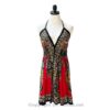 Hand-Printed Jamawar Short Scarf Halter Dress VTrendz