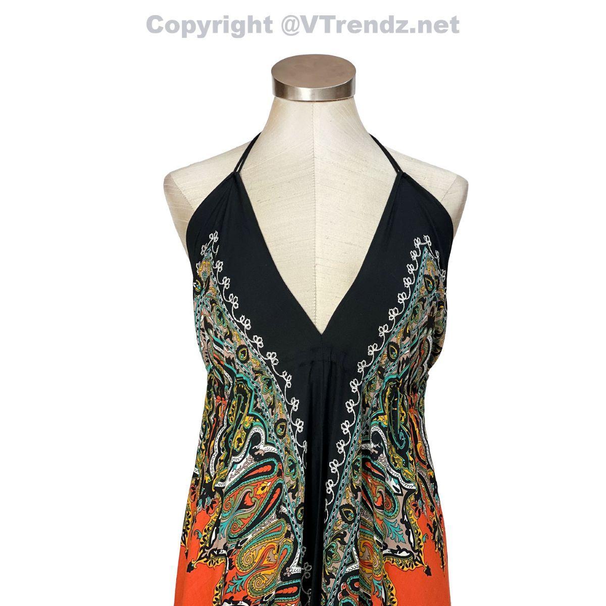 Jamawar Scarf Dress Dori with Halter Neck & Back Ties - Image 42