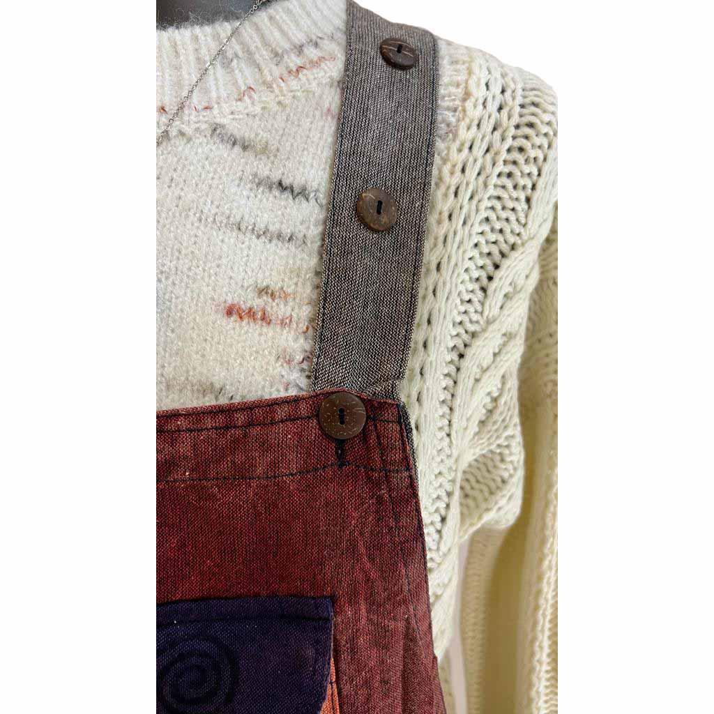 Comfort Patchwork Cotton Overalls Plain & Printed Mixed Patterns with Elastic Ankle Sizes S-XXL - Image 5