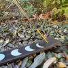 Phases of the Moon Incense Stick Burner | Lunar Cycle Ash Catcher (10"L) VTrendz