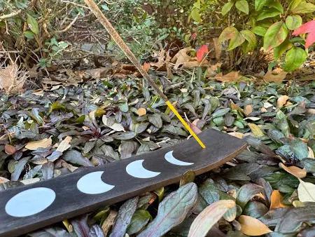 Phases of the Moon Incense Stick Burner | Lunar Cycle Ash Catcher (10"L) - Image 6