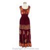 Long 8-Kali Embroidered Maxi Dress with Stretch Sleeves VTrendz