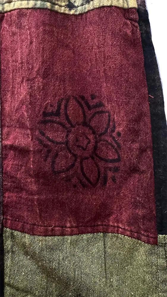 Boho Sacred Symbol Patchwork Elastic Bottom Pants - Image 6