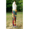 Multi Color Bright Striped Boho Patch Pants VTrendz