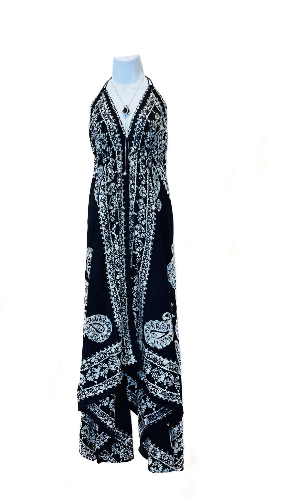 Batik Scarf Dress Dori with Halter Neck & Back Ties - Image 3