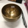 7-8 cm / 3.1" Hand pounded hammered Plain Golden Singing Bowl for Meditation, Relaxation & Healing with Wooden Mallet - Image 2