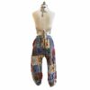 Striped Pleated Sacred Symbol Elastic Bottom Pants VTrendz