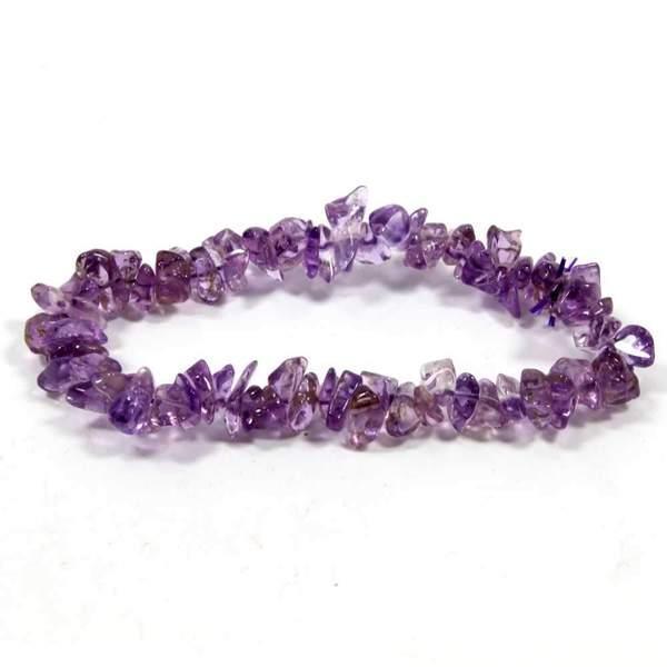 Amethyst Stone Chips Bracelet: The Violet Shield