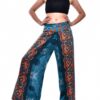 Teal Blue Open Leg Thai Palazzo Pants VTrendz