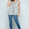 IM1719T-Vocal WS Top With Rhinestones white/Black VTrendz