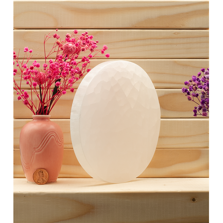 Selenite Charging Plate: Geometric Cleansing Foundation & Etheric Shield (2.4-5.5 Inch) - Image 3