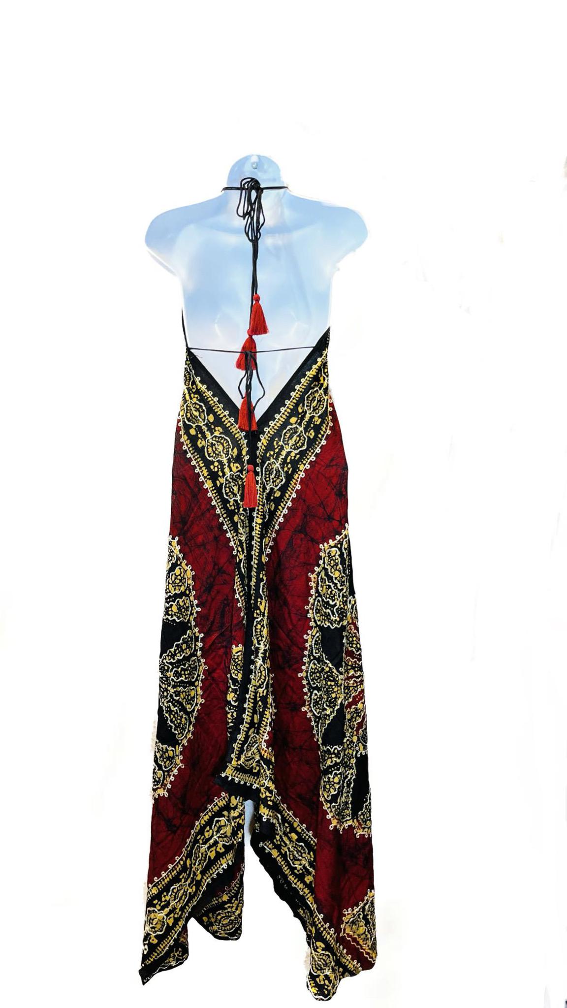 Batik Scarf Dress Dori with Halter Neck & Back Ties - Image 11