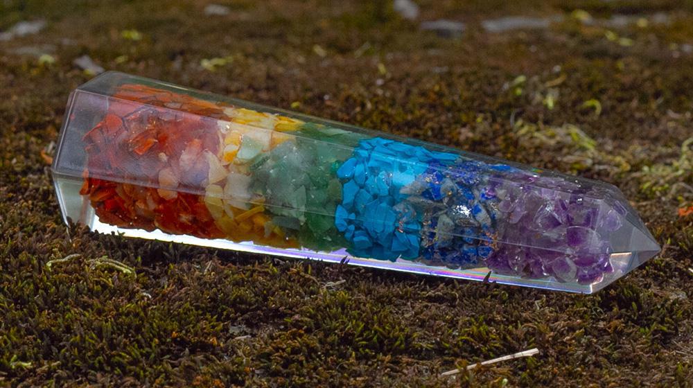 7-Chakra Orgone Tower Point: Alchemical Harmonizer & Spiritual Transmutation Tool - Image 8