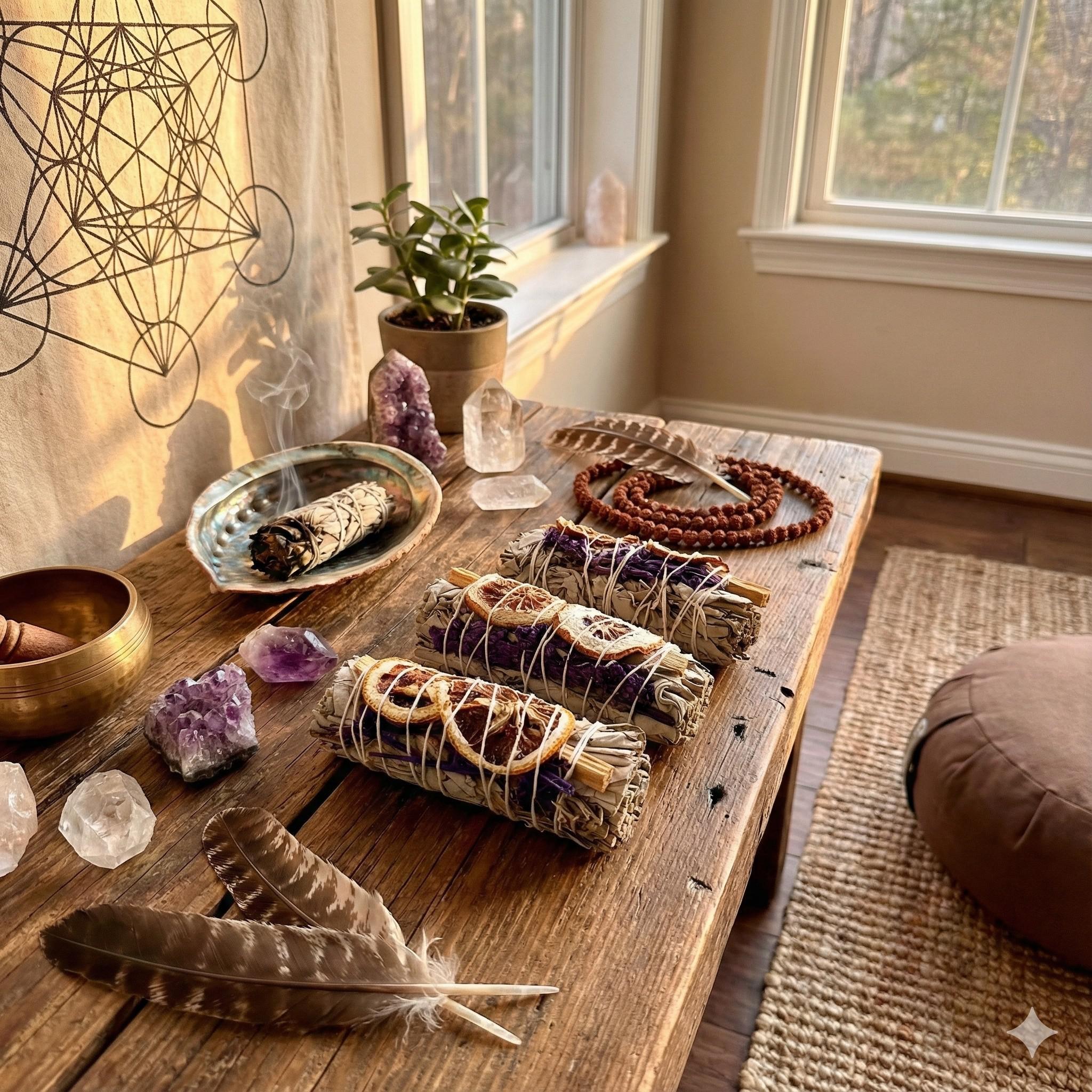 Ultimate Sacred Herb Smudge Stick for Complete Cleansing, Blessing, and Protection 4" - Image 3