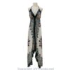 Jamawar Scarf Dress Dori with Halter Neck & Back Ties VTrendz