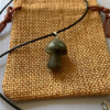 Dragon Blood Jasper Mushroom Carved Pendant Necklace Natural Crystals For Energy Balancing, Meditation, Reiki, Healing Approx. 2cm Pendant VTrendz