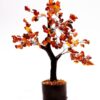 Red Carnelian Wood Base Gemstone Feng Shui Tree: The Fiery Pilot of Ambition VTrendz