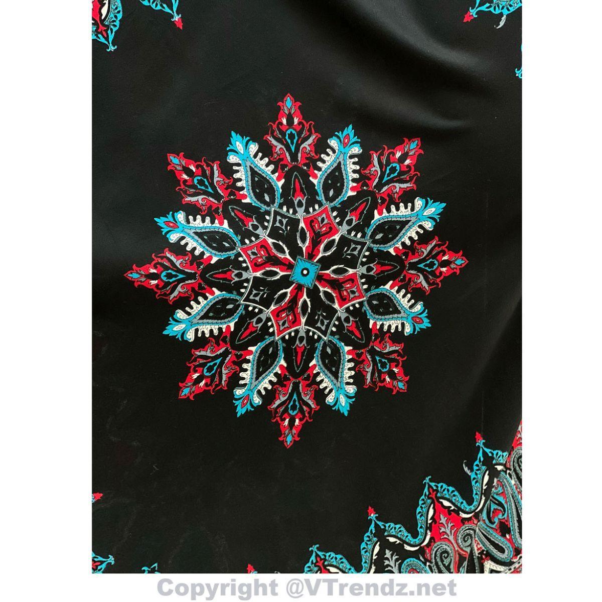 Jamawar Scarf Dress Dori with Halter Neck & Back Ties - Image 21