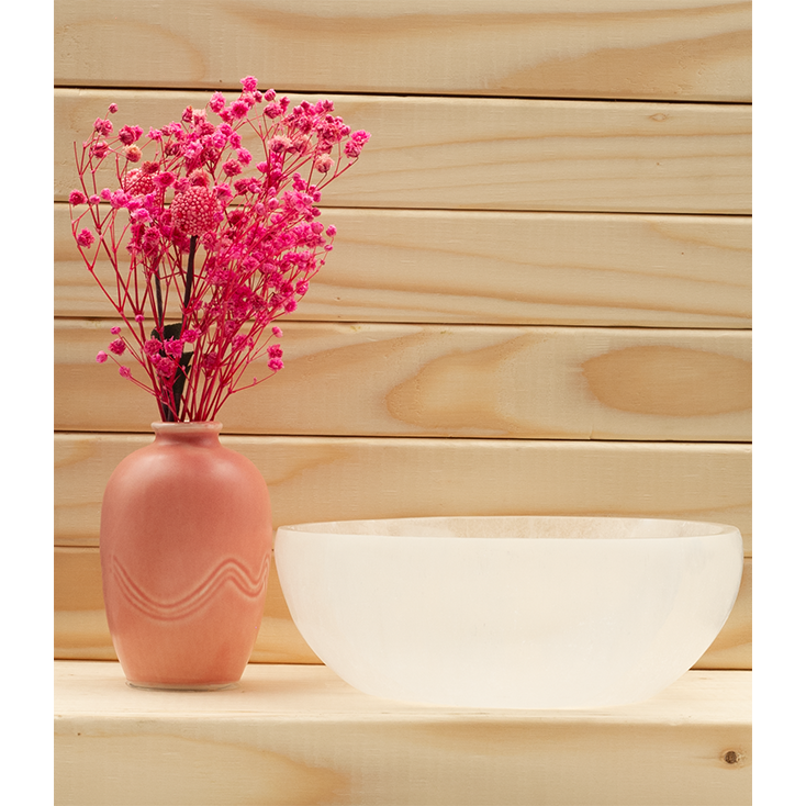 Selenite Round Bowl Transmutation, Positivity, Charging, Cleansing, Releases Negative Energy 6-14 cm - Image 3