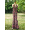 Silk Scarf Maxi Dress with Dori Ties & Open Back VTrendz