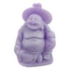 6 Piece Purple Laughing Buddha Statue Resin Feng Shui Figurine, 2.5 inch - Image 4