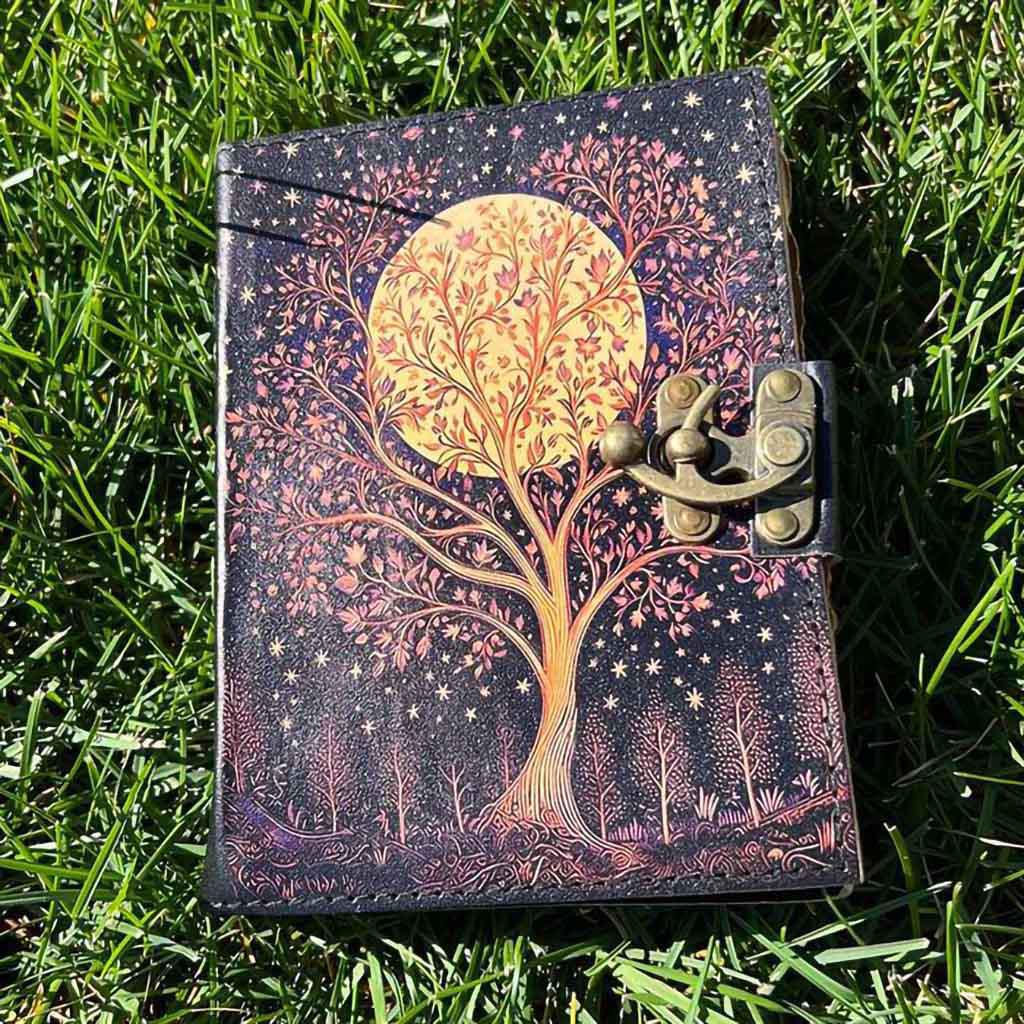 Golden Moon Tree of Life Journal | Your Celestial Chronicle (Rose Hue)