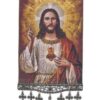 12.6" Inch Jesus Medium Carpet Wall Hanging Handwoven VTrendz