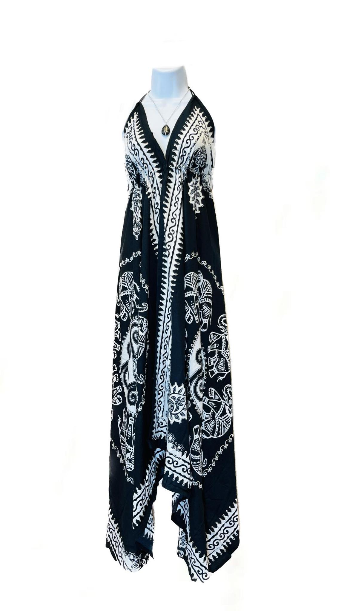 Batik Scarf Dress Dori with Halter Neck & Back Ties - Image 8