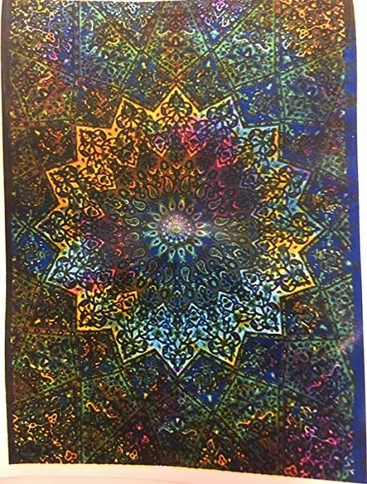 Mandala Flower Wall Hanging Handmade Cotton Tapestry 84"x54" inch