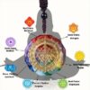 Orgone Chakra Pendant with Natural Crystals For Energy Balancing, Meditation, Reiki, Healing VTrendz