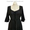Long Sleeves Victorian Style Corset Dress with Georgette Lace & Threadwork VTrendz